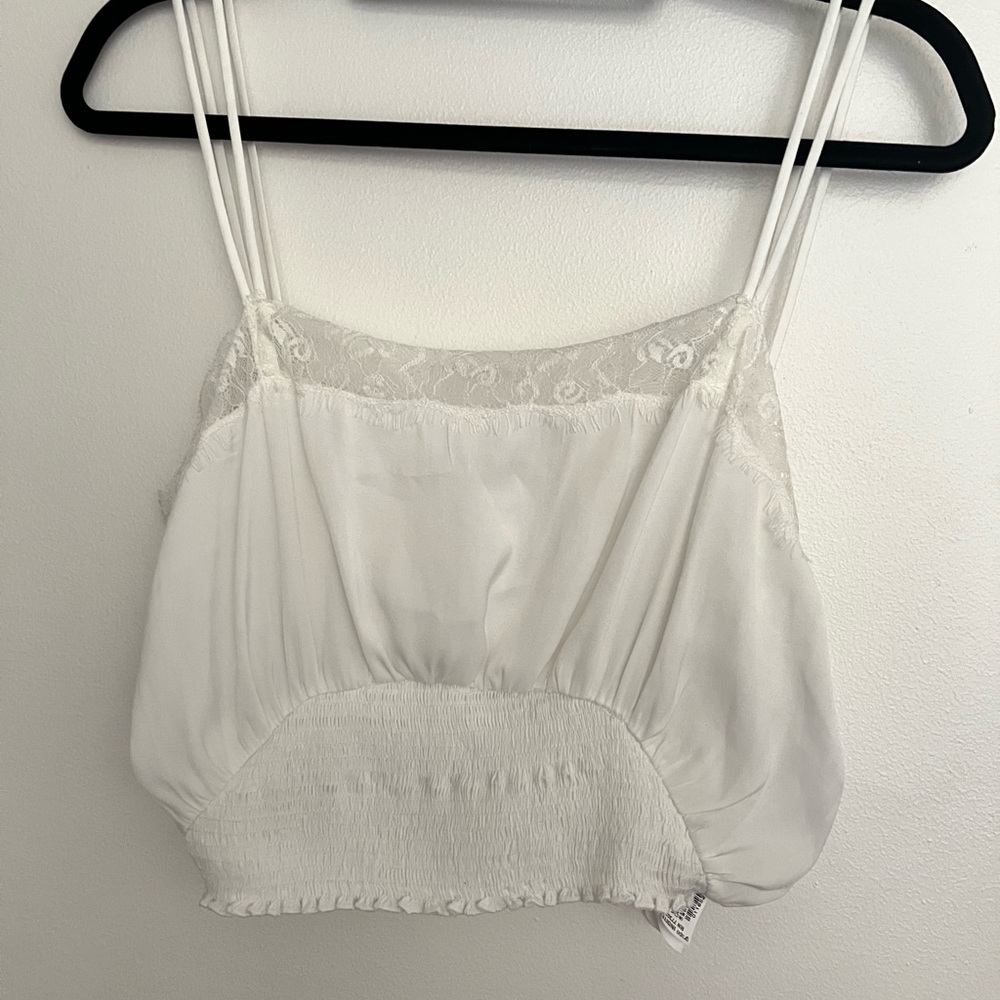 White Lace Crop Top